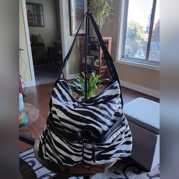 Michael Kors Handbags - Michael Kors Black and White Zebra Shoulder Bag